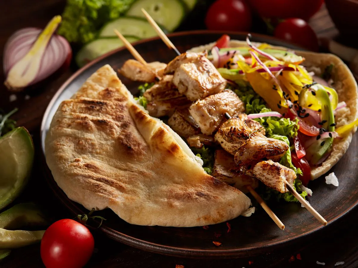 Chicken Souvlaki Pita Gyro Kitchen, Mediterranean Restaurant in Glendale